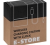 Зарядная станция c часами E-Store для смартфона, часов и наушников, черная